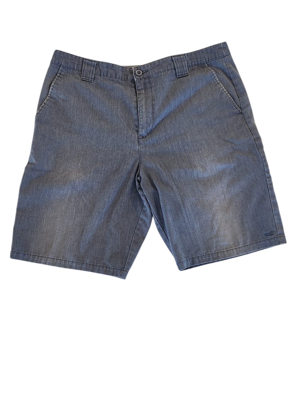 O'Neill Denim-Look Blue Flat Front Shorts  Men's Size 36